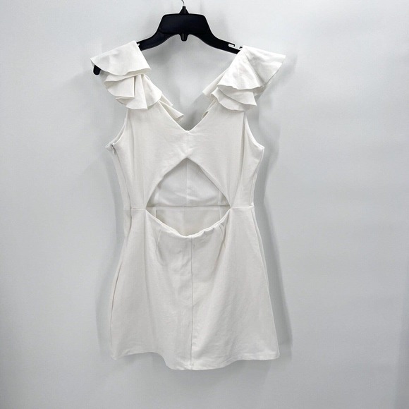 EXPRESS Ruffled Cut Out Back Mini Dress - Picture 5 of 8